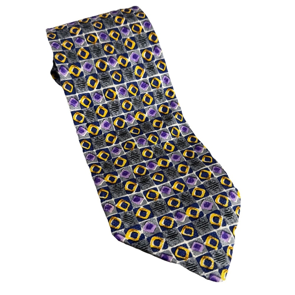 Robert Talbott Studio Silk Tie Necktie Geo Pattern 4"x58" long